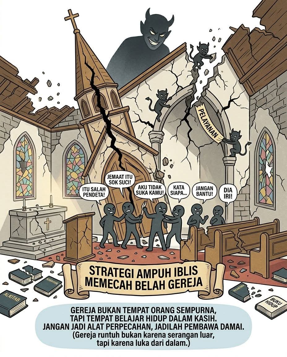 Strategi Ampuh Iblis Memecah Belah Gereja