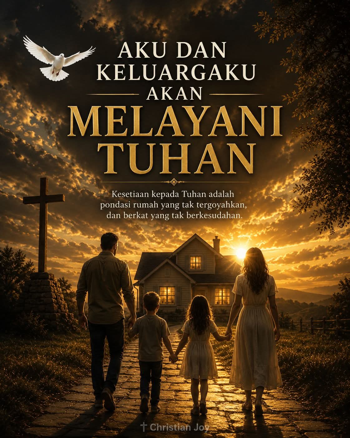Aku dan seisi rumahku, kami akan beribadah kepada Tuhan